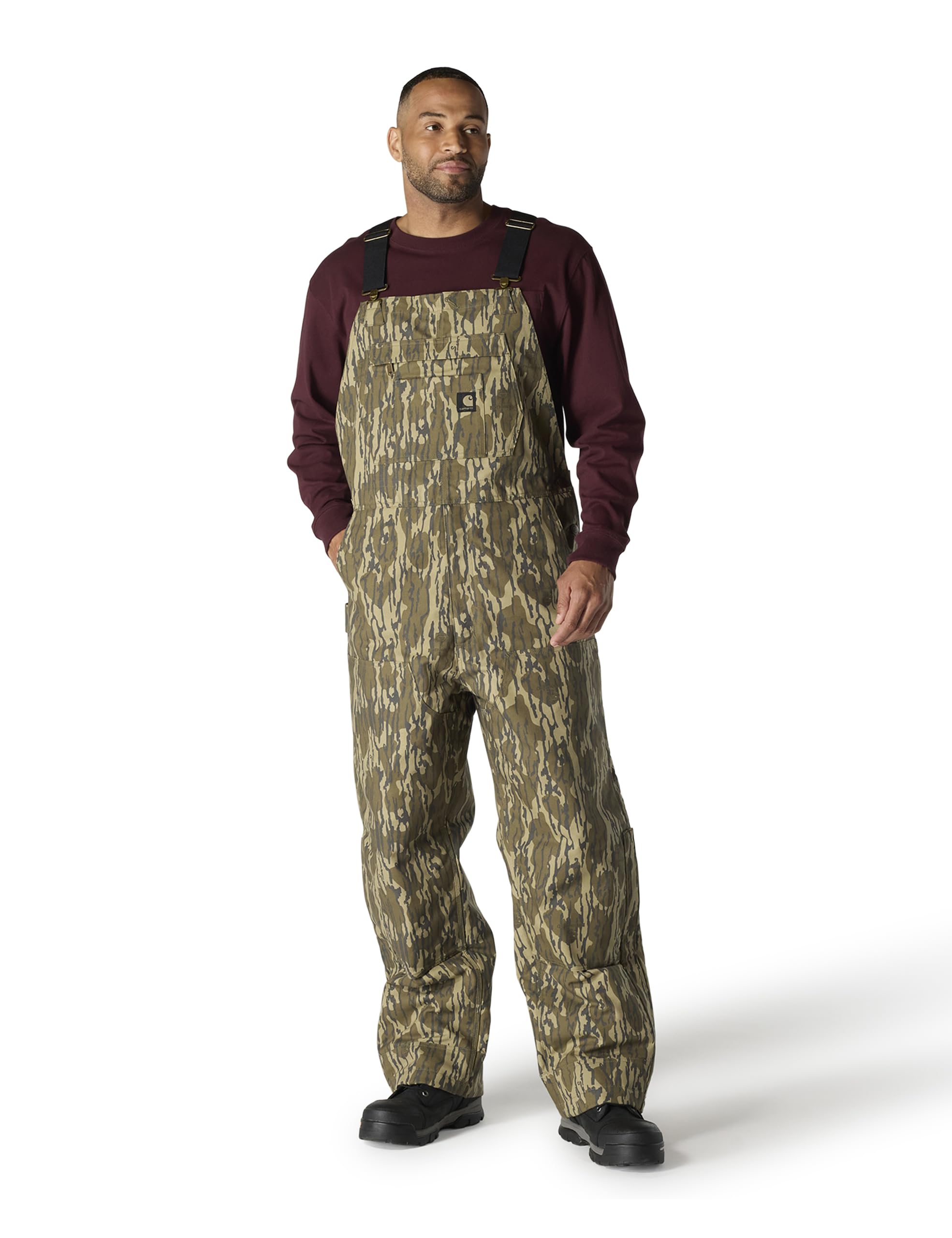 Carhartt オーバーオール CAMO Carhartt Mens Rugged Flex Duck Loose Fit Insulated Camo Bib